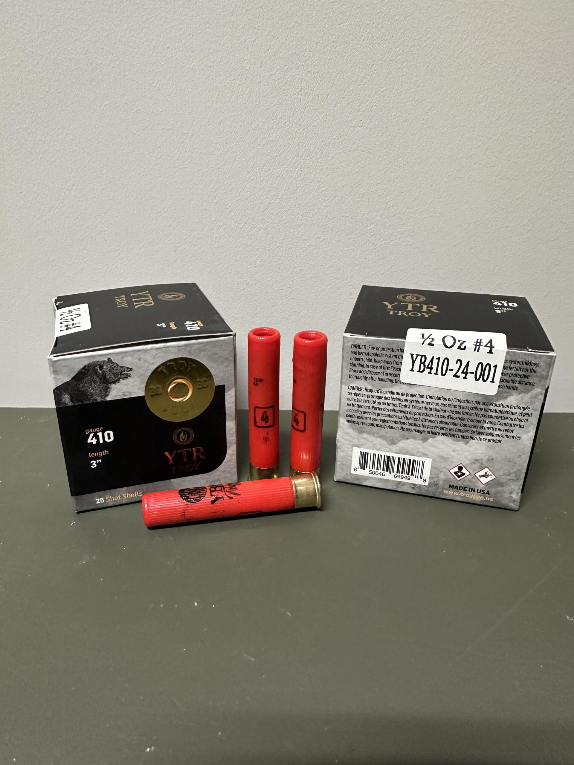 Troy Ammunition 410 Ga, 3″, 1/2 oz, #4 Box of 25